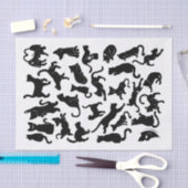 Black Cat Pattern Tissuepapier (Craft)