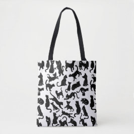 Black Cat Pattern Tote Bag