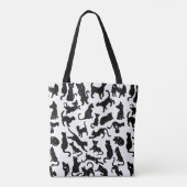 Black Cat Pattern Tote Bag (Achterkant)