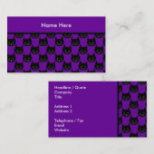 Black Cat Pattern. Visitekaartje (Voorkant / Achterkant)