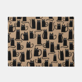 Black Cat Pattern Welkom Deurmat (Voorkant)
