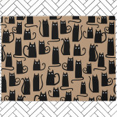 Black Cat Pattern Welkom Deurmat