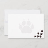 Black Cat Paw Prints Monogram Blank  Notitiekaartje (Voorkant)