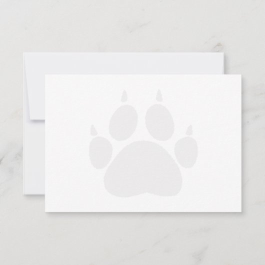 Black Cat Paw Prints Monogram Blank  Notitiekaartje (Achterkant)