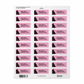 BLACK CAT PEEKING ART ART Return Address Labels (Full Sheet)