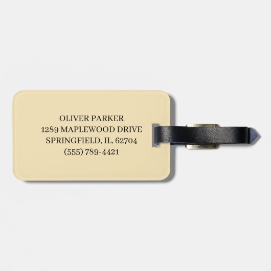 Black Cat Peeking Bagagelabel (Achterkant horizontaal)