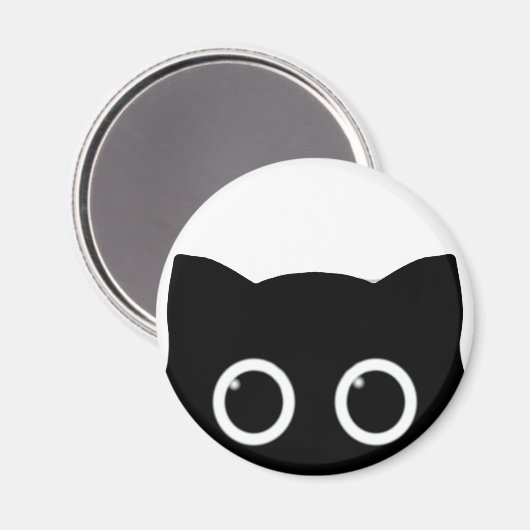 Black Cat Peeking Magneet (Voorkant / Achterkant)