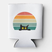 Black Cat Peeking Sunset  4 Blikjeskoeler (Voorkant)