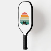Black Cat Peeking Sunset  4 Pickleball Paddle (Links)