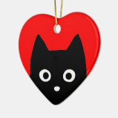 Black Cat Peking | Vakantie van Cute Kat Lover Keramisch Ornament (Links)