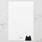 Black Cat Personal Stationery Kinder notitie papie Briefpapier (Achterkant)