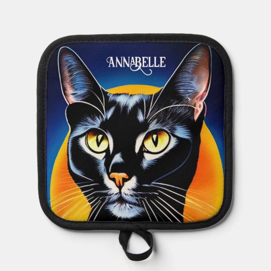 Black Cat personaliseren Pannenlap (Voorkant)
