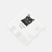 Black Cat Personalized Ik doe het ook Servet (Hoek)