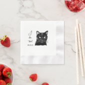 Black Cat Personalized Ik doe het ook Servet (Insitu)