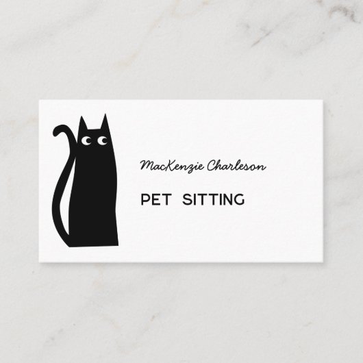 Black Cat Pet Services Visitekaartje (Voorkant)
