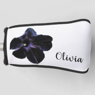 Black Cat Petunia gepersonaliseerd golfhoofd Hoesj Golfheadcover