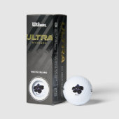 Black Cat Petunia gepersonaliseerde golfballen (Verpakking)