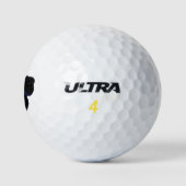 Black Cat Petunia gepersonaliseerde golfballen (Logo)