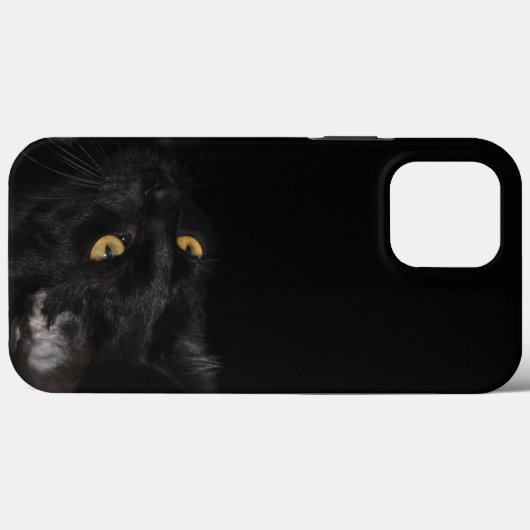 Black Cat Phone Case - HAMbyWhiteGlove (Achterkant (horizontaal))