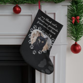 Black Cat Photo Paw Print Pet Kerstmis stoppen Kleine Kerstsok