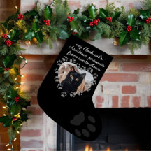 Black Cat Photo Paw Print Pet Kerstmis stoppen