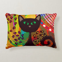 Black Cat Pillow