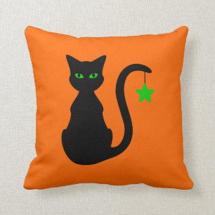 Black Cat Pillow Kussen