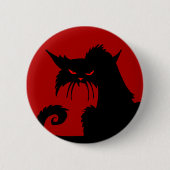 Black Cat Pinback Button (Voorkant)