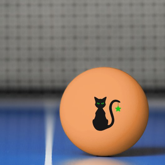 Black Cat Ping Pong Ball (Net)