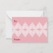 Black Cat Pink Valentijn Pack Notitiekaartje (Achterkant)