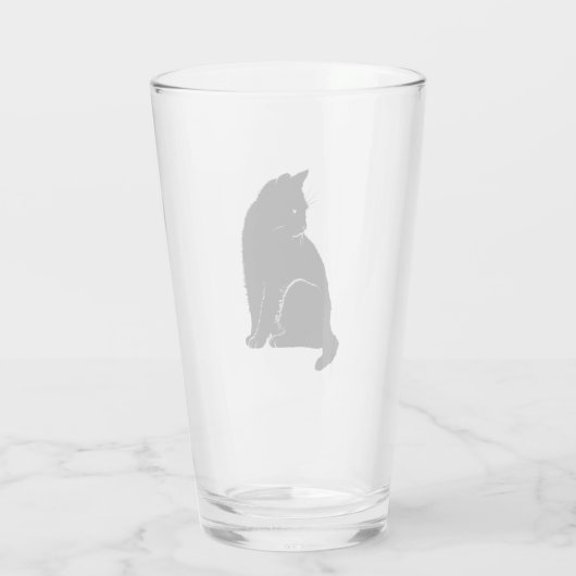 Black Cat Pint Glass Glas (Achterkant)
