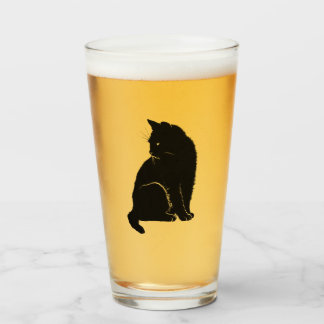 Black Cat Pint Glass Glas