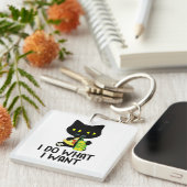 Black Cat Pizza & Coffee Night T-shirt Sleutelhanger (Voorkant Rechts)