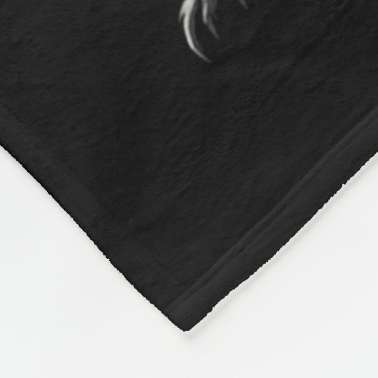 Black Cat Playing Electric Guitar Gothic Rocker  Fleece Deken (Hoek)