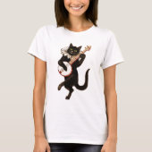 Black Cat Plays Banjo T-shirt (Voorkant)