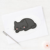 Black Cat PNG Sticker – Cute Kawaii Cat Loaf (Envelop)