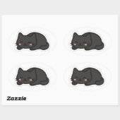 Black Cat PNG Sticker – Cute Kawaii Cat Loaf (Vel)