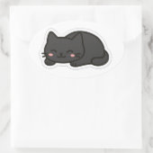 Black Cat PNG Sticker – Cute Kawaii Cat Loaf (Tas)