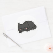 Black Cat PNG Sticker – Cute Kawaii Cat Loaf (Envelop)
