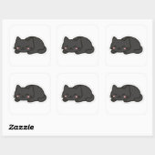 Black Cat PNG Sticker – Cute Kawaii Cat Loaf (Vel)