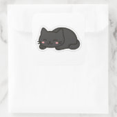 Black Cat PNG Sticker – Cute Kawaii Cat Loaf (Tas)