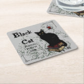 Black Cat Poison Punch Halloween Kartonnen Onderzetters (Schuin)