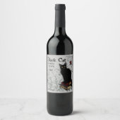 Black Cat Poison Punch Halloween Wijn Etiket (Voorkant)