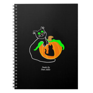 Black Cat pompoen foto Notitieboek