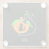 Black Cat pompoenglas Onderzetter (Achterkant)