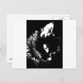 Black Cat Pop Art Briefkaart (Voorkant / Achterkant)