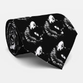 Black Cat Pop Art Stropdas (Opgerold)