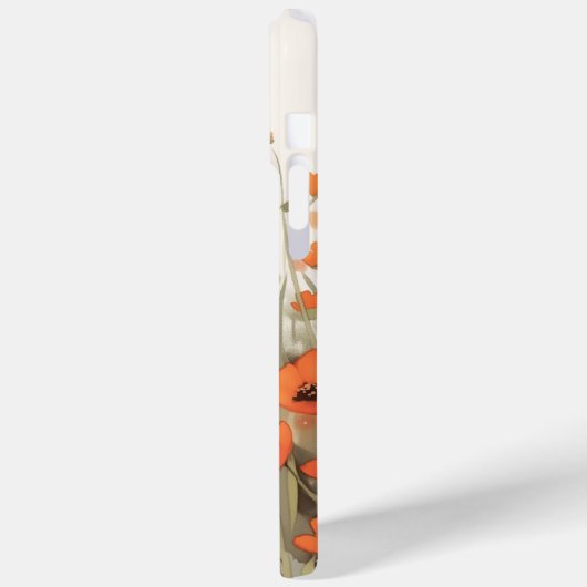 Black Cat Poppy Meadow Case-Mate iPhone Case (Achterkant / Links)