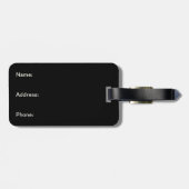 Black Cat Portrait Bagagelabel (Achterkant horizontaal)