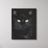 Black Cat Portrait Canvas Afdruk (Voorkant)